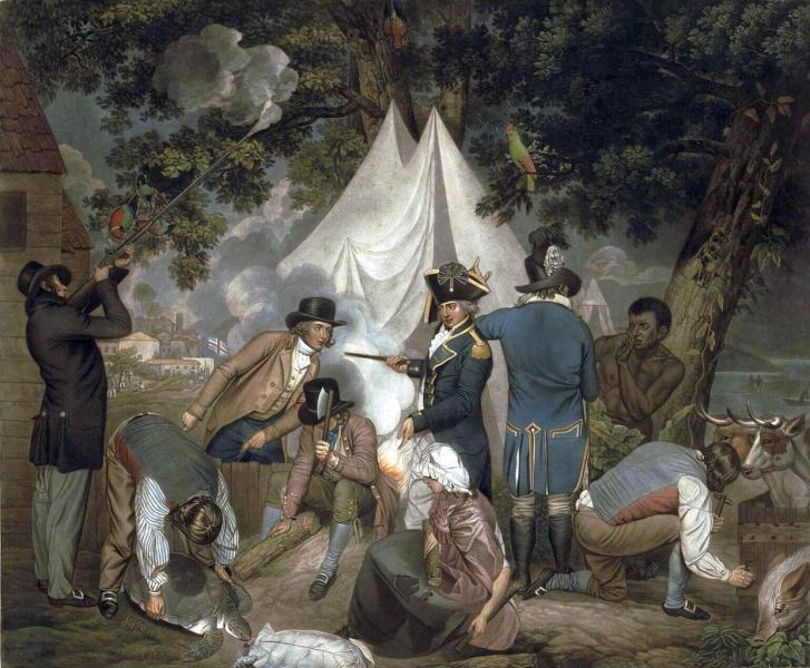 Stichting van de nederzetting Port Jackson te Botany Bay in Nieuw-Zuid-Wales in 1788 - Thomas Gosse