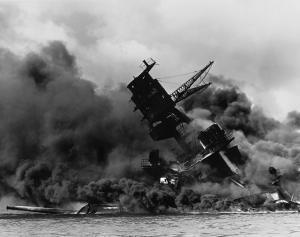 USS Arizona TheUSSArizonaBB-39burningaftertheJapaneseattackonPearlHarbor-NARA195617-Edit